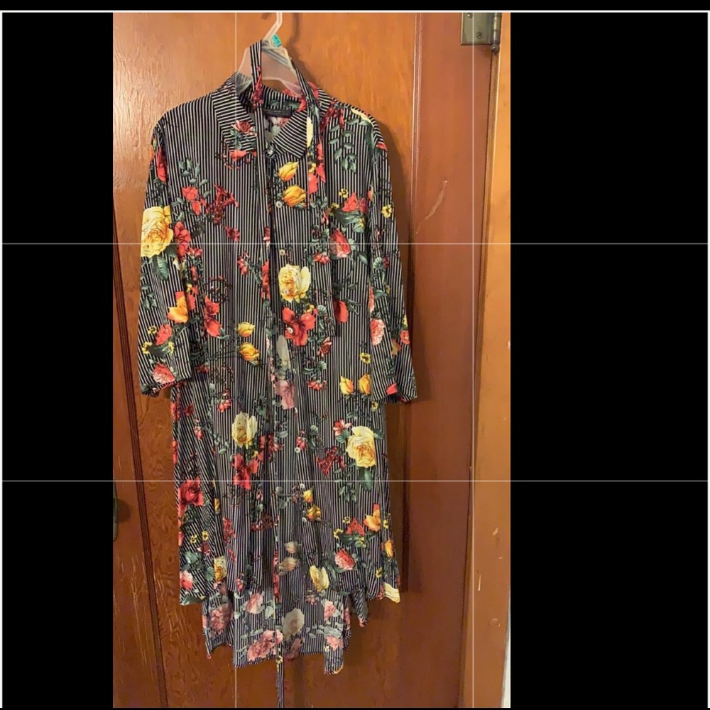 Floral asymmetrical top